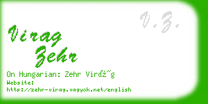 virag zehr business card